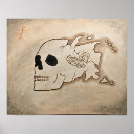 デービッド・グッドによる海賊地図「危険な海」 ポスター