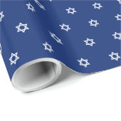 デービッド・ネイビー・ブルーの小さな白い星 ラッピングペーパー (ロールコーナー)