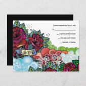 デービッド・バルミツワー・リプライ・カードのブルーバードスター 出欠カード (正面/裏面)