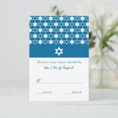 デービモダンッドの青い星,バー(ユダヤ教の)バル・ミツバーRSVPカード 出欠カード (スタンド正面)