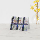 デーブのすずめのメッセージカード カード (黄色い花)