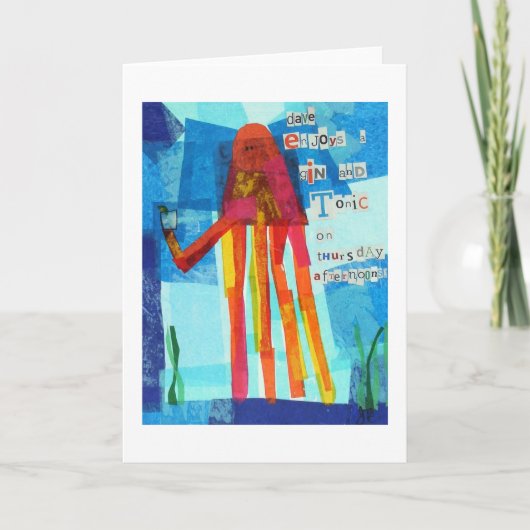 デーブはジントニックを楽しみます カード (正面)