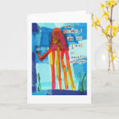 デーブはジントニックを楽しみます カード (黄色い花)