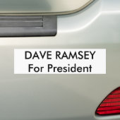 デーブRAMSEYForの大統領 バンパーステッカー (車上)