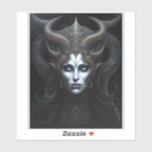 デーモンウーマンクイーンダークファンタジーアート シール (シート)