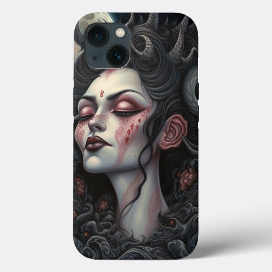 デーモンウーマンクイーンダークファンタジーアート Case-Mate iPhoneケース (裏面)