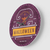 デーモンホラーハローウィンパーティ ラージ壁時計 (傾斜)