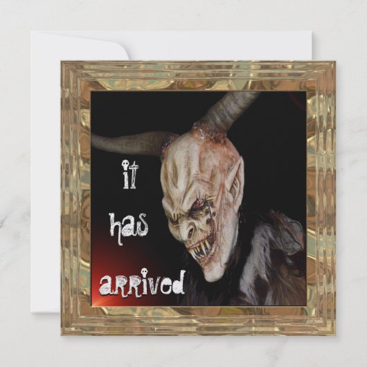 デーモ不気味ン・ハロウィーンが招待状に到着 招待状 (正面)