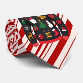 デールクリスマスコレクションセー赤と白ター ネクタイ