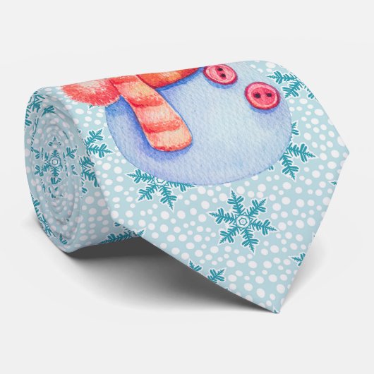 デールクリスマスコレクション雪だるまクリスマス ネクタイ (ロール)