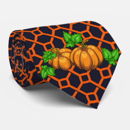 デールサンクスギビングパンプキンオレンジ&ダーク ネクタイ