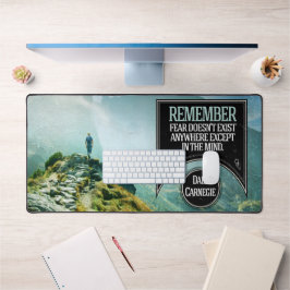 デール感動的カーネギー引用文「恐怖」 デスクマット