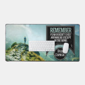 デール感動的カーネギー引用文「恐怖」 デスクマット (キーボード&マウス)