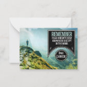 デール感動的カーネギー引用文「恐怖」 ノートカード (正面)