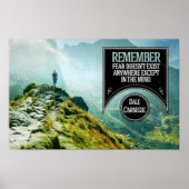 デール感動的カーネギー引用文「恐怖」 ポスター (正面)