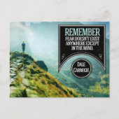 デール感動的カーネギー引用文「恐怖」 ポストカード (正面)