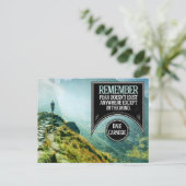 デール感動的カーネギー引用文「恐怖」 ポストカード (スタンド正面)