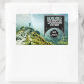 デール感動的カーネギー引用文「恐怖」 長方形シール (バッグ)