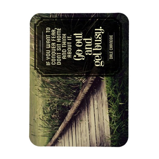 デール感動的カーネギー引用文"Get"フレッ忙しシ マグネット (縦)
