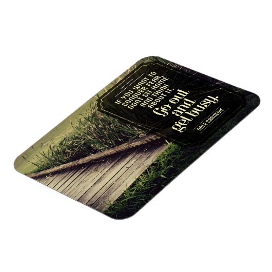 デール感動的カーネギー引用文"Get"フレッ忙しシ マグネット (左側)