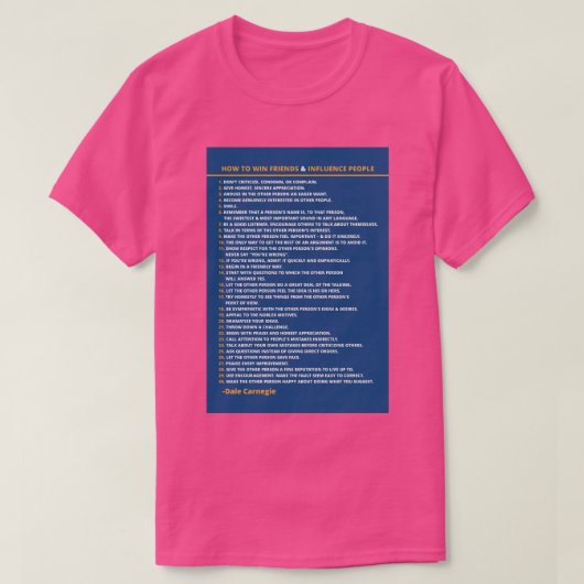 デール・カーネギーが友達を獲得して影響を与える方法 Tシャツ (デザイン正面)