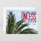 デール・カーネギー感動的引用文「おもしろいを持つ」 ポストカード (正面/裏面)