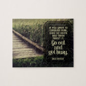 デール・カーネギー感動的引用文「取得忙し」 ジグソーパズル (横)