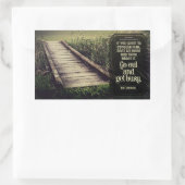 デール・カーネギー感動的引用文「取得忙し」 長方形シール (バッグ)