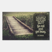 デール・カーネギー感動的引用文「取得忙し」 長方形シール (正面)