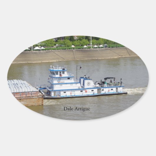デールArtigueステッカー 楕円形シール (正面)