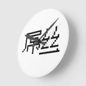 デ中国のィアオシ屌丝ハンジミーム ラウンド壁時計 (傾斜)