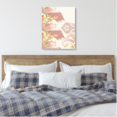 デ付きの洗練されたフローラ華美配置 キャンバスプリント (インサイチュ (寝室))