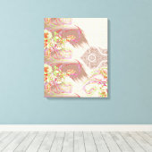 デ付きの洗練されたフローラ華美配置 キャンバスプリント (インサイチュ (ウッドフロア))