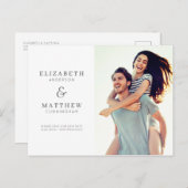 デ救ートミニマリストカスタム結婚写真 案内ポストカード (正面/裏面)