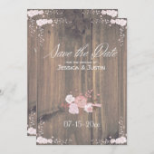 デ素朴ー結婚トカードを保存する木のアパート セーブザデート (正面/裏面)