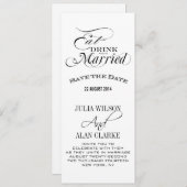 デ食べートカードを保存結婚したする 招待状 (正面/裏面)