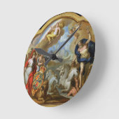 デ・シーによる素晴らしイギリスの力の寓話 ラウンド壁時計 (傾斜)