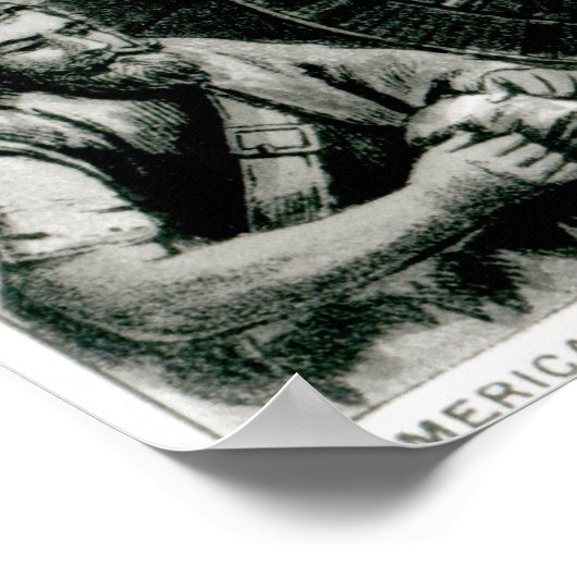 デ・ソトがミシシッピ川を発見 ポスター (角)