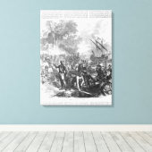 デ・ソトのフロリダへの上陸 キャンバスプリント (インサイチュ (ウッドフロア))