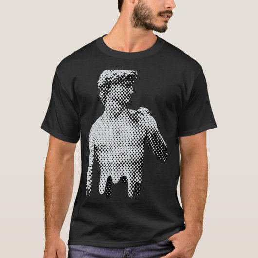 デ・ダビデ大理石像ミケランジェロ・ルネッサンスの私 Tシャツ (正面)