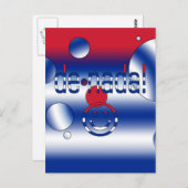 デ・ナダ！キューバ国旗の色のアポップ・アートのート ポストカード (正面/裏面)