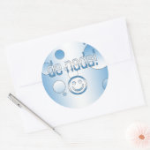 デ・ナダ!グアテマラ国旗の色のアポップ・アートのート ラウンドシール (封筒)