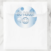 デ・ナダ!グアテマラ国旗の色のアポップ・アートのート ラウンドシール (バッグ)