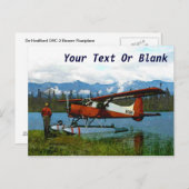 デ・ハビランド・ビーバーフロートプレーン – アラスカ ポストカード (正面/裏面)