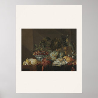デ・ヘームによる「ザリガニのある静物画」 オランダ美術 ポスター