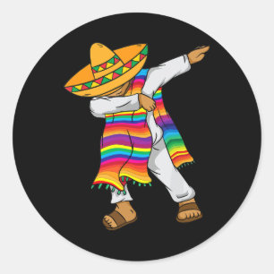 デ・マヨダビングメキシカンポンチョの子供たち幼児の男の子ミー ラウンドシール