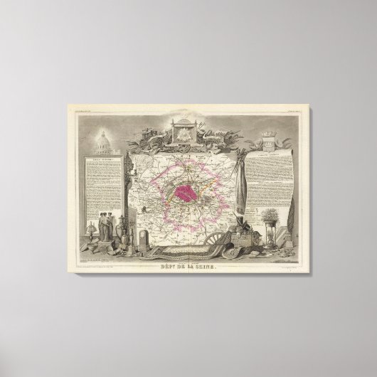 デ・ラ・セーヌ省 キャンバスプリント (正面)