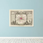 デ・ラ・セーヌ省 キャンバスプリント (インサイチュ (ウッドフロア))