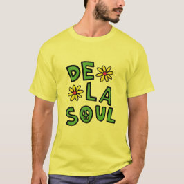 デ・ラ・ソウル レトロ ヒップホップ ロゴ シンプル ハンドドロー Tシャツ