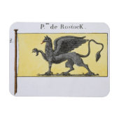 デ・ローストを示すグリフィンの紋章を持つ海上国旗 マグネット (横)